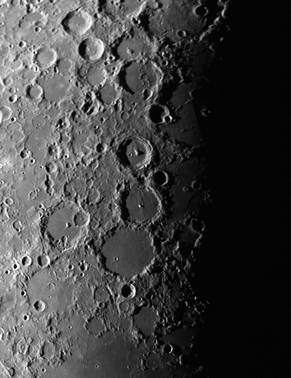 Ptolemaeus Mar 21. moon at 8.4 days. C8 at f10. 1100 frames. by Ken Kennedy